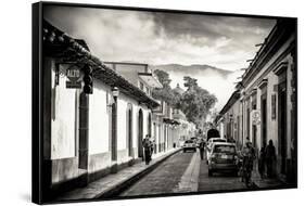 ¡Viva Mexico! B&W Collection - San Cristobal de Las Casas-Philippe Hugonnard-Framed Stretched Canvas