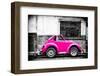 ¡Viva Mexico! B&W Collection - Small Deep Pink VW Beetle Car-Philippe Hugonnard-Framed Photographic Print