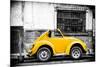 ¡Viva Mexico! B&W Collection - Small Gold VW Beetle Car-Philippe Hugonnard-Mounted Photographic Print