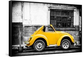 ¡Viva Mexico! B&W Collection - Small Gold VW Beetle Car-Philippe Hugonnard-Framed Stretched Canvas