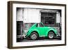 ¡Viva Mexico! B&W Collection - Small Green VW Beetle Car-Philippe Hugonnard-Framed Photographic Print