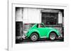 ¡Viva Mexico! B&W Collection - Small Green VW Beetle Car-Philippe Hugonnard-Framed Photographic Print