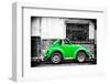 ¡Viva Mexico! B&W Collection - Small Kelly Green VW Beetle Car-Philippe Hugonnard-Framed Photographic Print