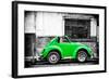 ¡Viva Mexico! B&W Collection - Small Kelly Green VW Beetle Car-Philippe Hugonnard-Framed Photographic Print