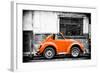 ¡Viva Mexico! B&W Collection - Small Orange VW Beetle Car-Philippe Hugonnard-Framed Photographic Print