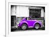 ¡Viva Mexico! B&W Collection - Small Red Purple Beetle Car-Philippe Hugonnard-Framed Photographic Print