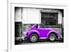 ¡Viva Mexico! B&W Collection - Small Red Purple Beetle Car-Philippe Hugonnard-Framed Photographic Print