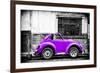 ¡Viva Mexico! B&W Collection - Small Red Purple Beetle Car-Philippe Hugonnard-Framed Photographic Print