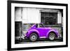 ¡Viva Mexico! B&W Collection - Small Red Purple Beetle Car-Philippe Hugonnard-Framed Photographic Print