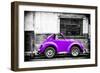 ¡Viva Mexico! B&W Collection - Small Red Purple Beetle Car-Philippe Hugonnard-Framed Photographic Print