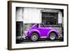 ¡Viva Mexico! B&W Collection - Small Red Purple Beetle Car-Philippe Hugonnard-Framed Photographic Print