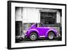 ¡Viva Mexico! B&W Collection - Small Red Purple Beetle Car-Philippe Hugonnard-Framed Photographic Print