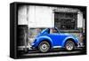 ¡Viva Mexico! B&W Collection - Small Red Royal Blue Beetle Car-Philippe Hugonnard-Framed Stretched Canvas