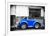 ¡Viva Mexico! B&W Collection - Small Red Royal Blue Beetle Car-Philippe Hugonnard-Framed Photographic Print