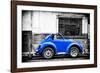 ¡Viva Mexico! B&W Collection - Small Red Royal Blue Beetle Car-Philippe Hugonnard-Framed Photographic Print