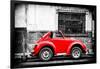 ¡Viva Mexico! B&W Collection - Small Red VW Beetle Car-Philippe Hugonnard-Framed Photographic Print