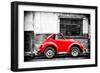 ¡Viva Mexico! B&W Collection - Small Red VW Beetle Car-Philippe Hugonnard-Framed Photographic Print