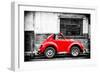 ¡Viva Mexico! B&W Collection - Small Red VW Beetle Car-Philippe Hugonnard-Framed Photographic Print