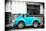 ¡Viva Mexico! B&W Collection - Small Turquoise VW Beetle Car-Philippe Hugonnard-Stretched Canvas