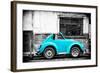 ¡Viva Mexico! B&W Collection - Small Turquoise VW Beetle Car-Philippe Hugonnard-Framed Photographic Print