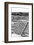 ¡Viva Mexico! B&W Collection - Teotihuacan Pyramids II - Archaeological Site-Philippe Hugonnard-Framed Photographic Print