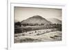 ¡Viva Mexico! B&W Collection - Teotihuacan Pyramids II-Philippe Hugonnard-Framed Photographic Print