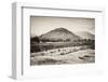 ¡Viva Mexico! B&W Collection - Teotihuacan Pyramids II-Philippe Hugonnard-Framed Premium Photographic Print