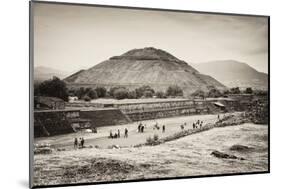 ¡Viva Mexico! B&W Collection - Teotihuacan Pyramids II-Philippe Hugonnard-Mounted Photographic Print
