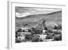 ¡Viva Mexico! B&W Collection - Teotihuacan Pyramids III - Archaeological Site-Philippe Hugonnard-Framed Photographic Print