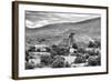 ¡Viva Mexico! B&W Collection - Teotihuacan Pyramids III - Archaeological Site-Philippe Hugonnard-Framed Photographic Print