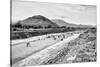 ¡Viva Mexico! B&W Collection - Teotihuacan Pyramids-Philippe Hugonnard-Stretched Canvas