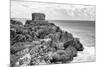 ¡Viva Mexico! B&W Collection - Tulum Mayan Archaeological Site-Philippe Hugonnard-Mounted Photographic Print