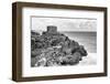 ¡Viva Mexico! B&W Collection - Tulum Mayan Archaeological Site-Philippe Hugonnard-Framed Photographic Print