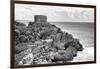 ¡Viva Mexico! B&W Collection - Tulum Mayan Archaeological Site-Philippe Hugonnard-Framed Photographic Print