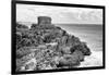 ¡Viva Mexico! B&W Collection - Tulum Mayan Archaeological Site-Philippe Hugonnard-Framed Photographic Print