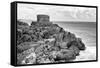 ¡Viva Mexico! B&W Collection - Tulum Mayan Archaeological Site-Philippe Hugonnard-Framed Stretched Canvas