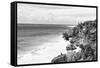 ¡Viva Mexico! B&W Collection - Tulum Riviera Maya II-Philippe Hugonnard-Framed Stretched Canvas