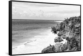 ¡Viva Mexico! B&W Collection - Tulum Riviera Maya II-Philippe Hugonnard-Framed Stretched Canvas