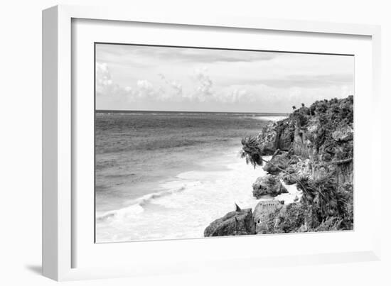 ¡Viva Mexico! B&W Collection - Tulum Riviera Maya II-Philippe Hugonnard-Framed Photographic Print