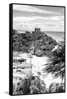 ¡Viva Mexico! B&W Collection - Tulum Riviera Maya IV-Philippe Hugonnard-Framed Stretched Canvas