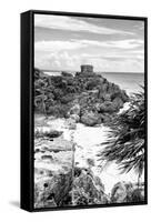 ¡Viva Mexico! B&W Collection - Tulum Riviera Maya IV-Philippe Hugonnard-Framed Stretched Canvas