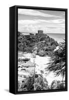 ¡Viva Mexico! B&W Collection - Tulum Riviera Maya IV-Philippe Hugonnard-Framed Stretched Canvas