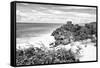 ?Viva Mexico! B&W Collection - Tulum Riviera Maya V-Philippe Hugonnard-Framed Stretched Canvas