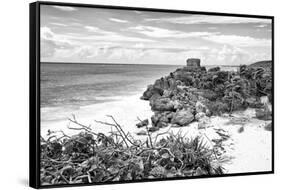 ?Viva Mexico! B&W Collection - Tulum Riviera Maya V-Philippe Hugonnard-Framed Stretched Canvas