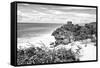 ?Viva Mexico! B&W Collection - Tulum Riviera Maya V-Philippe Hugonnard-Framed Stretched Canvas