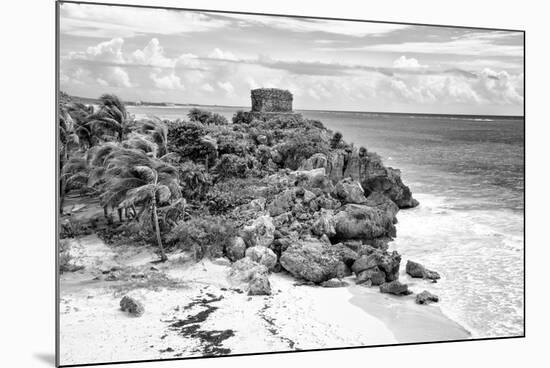 ¡Viva Mexico! B&W Collection - Tulum Riviera Maya VI-Philippe Hugonnard-Mounted Photographic Print