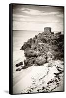 ¡Viva Mexico! B&W Collection - Tulum Riviera Maya VII-Philippe Hugonnard-Framed Stretched Canvas