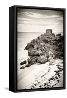¡Viva Mexico! B&W Collection - Tulum Riviera Maya VII-Philippe Hugonnard-Framed Stretched Canvas