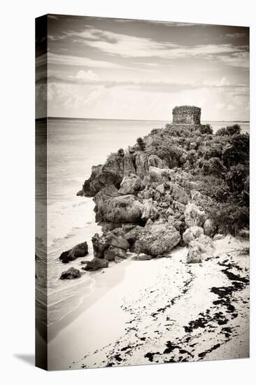 ¡Viva Mexico! B&W Collection - Tulum Riviera Maya VII-Philippe Hugonnard-Stretched Canvas