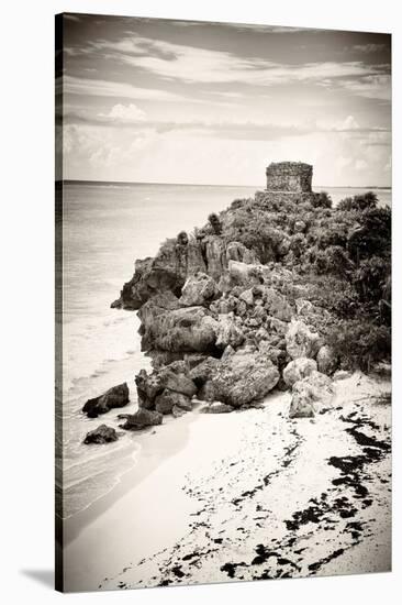 ¡Viva Mexico! B&W Collection - Tulum Riviera Maya VII-Philippe Hugonnard-Stretched Canvas